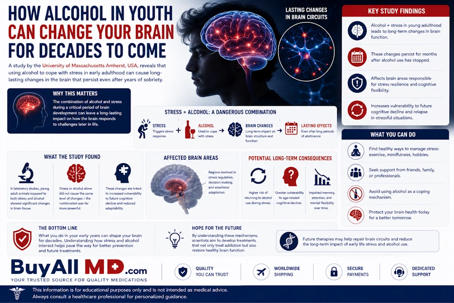 Alcohol and stress in young adults may cause long-lasting brain changes — UMass Amherst research